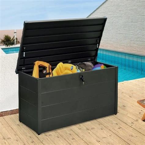 metal garden box kit|small outdoor metal storage box.